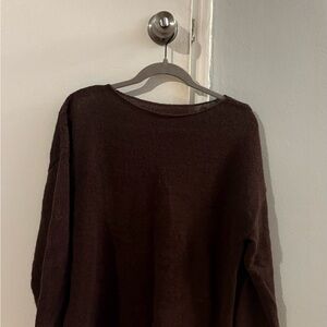 Commense Dark Brown Crew Neck Sweater